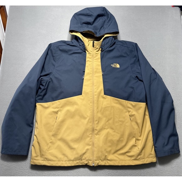 The North face Apex Elevation Jacket Mens Size XXL Dijon Navy Hooded Softshell - Picture 1 of 10